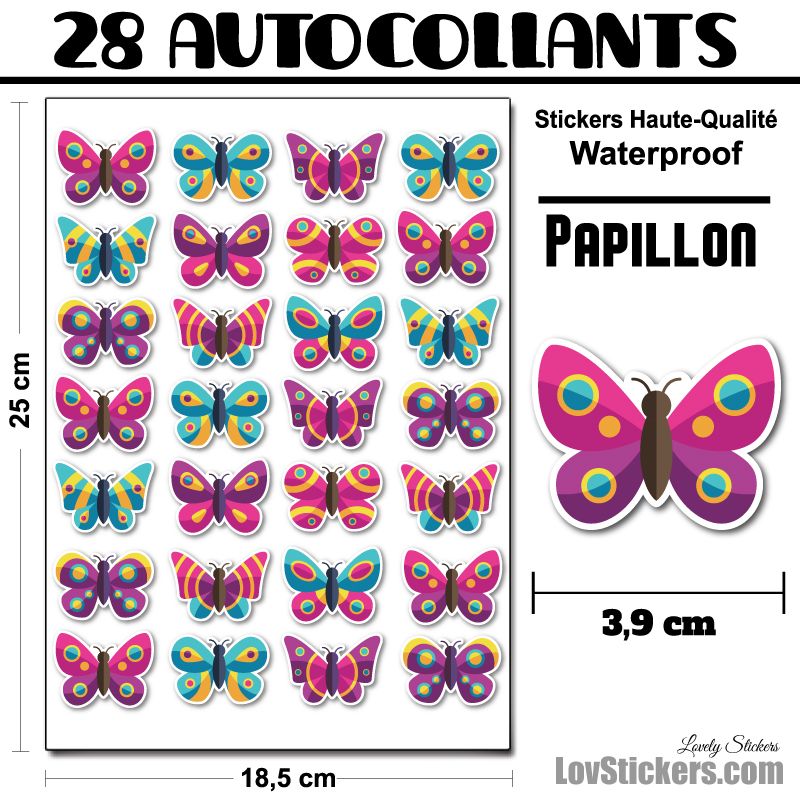 autocollants de papillons design autocollants de papillons design