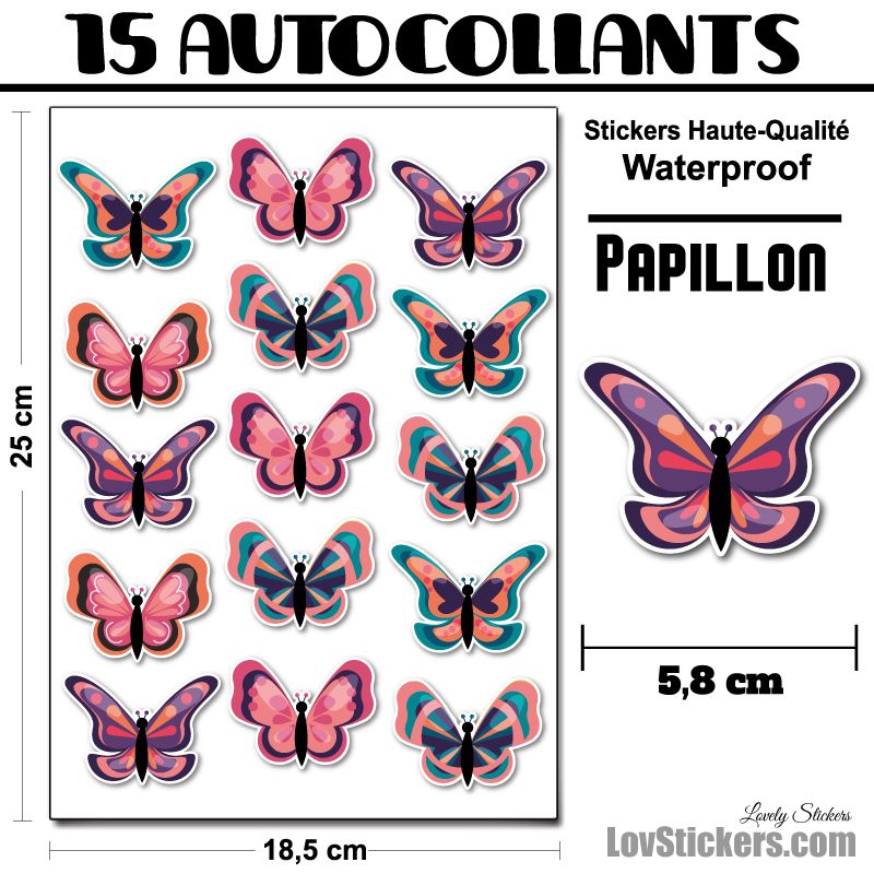 28 autocollants de papillons design 06 28 autocollants de papillons design 06