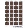 192 Carrés arrondis 1,5 cm - Gommette Deco - Repositionnable