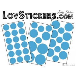 40 Stickers Ronds  - Autocollant Deco Ronds pleins