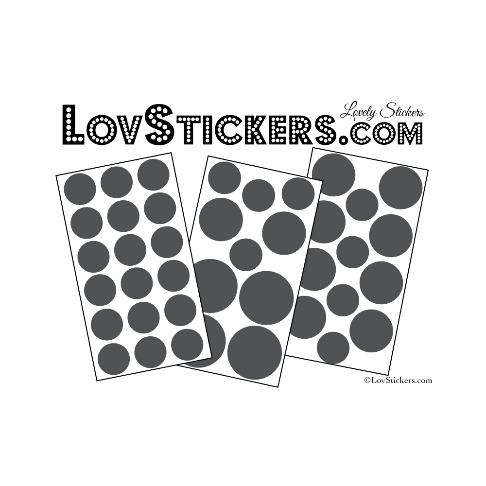 40 Stickers Ronds  - Autocollant Deco Ronds pleins