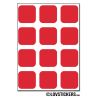 96 Carrés arrondis 2 cm - Gommette Deco - Repositionnable