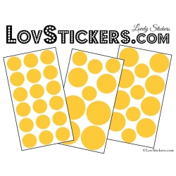 40 Stickers Ronds  - Autocollant Deco Ronds pleins