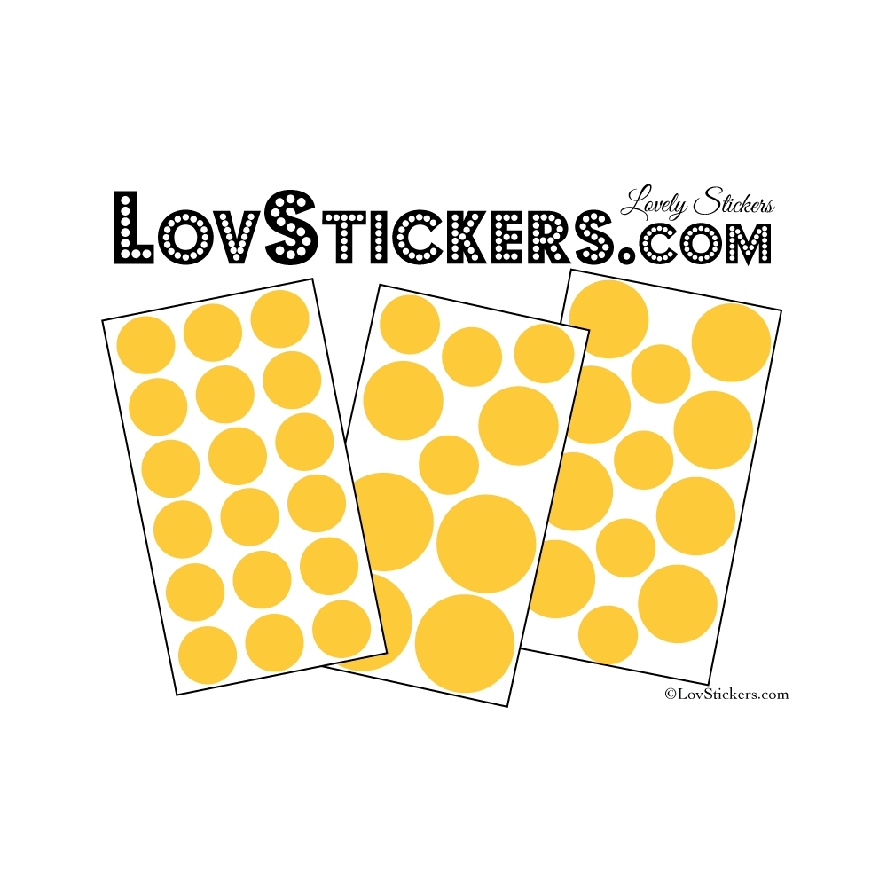 40 Stickers Ronds  - Autocollant Deco Ronds pleins