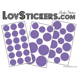 40 Stickers Ronds  - Autocollant Deco Ronds pleins