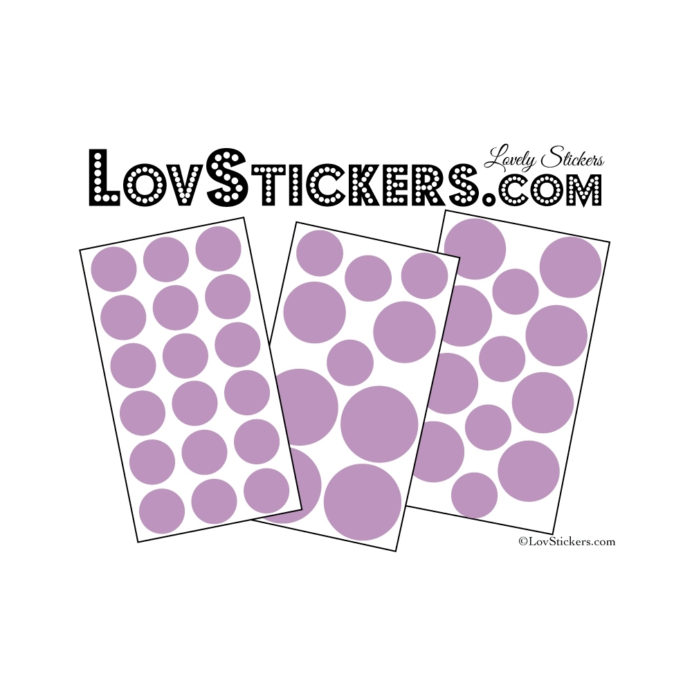 40 Stickers Ronds  - Autocollant Deco Ronds pleins