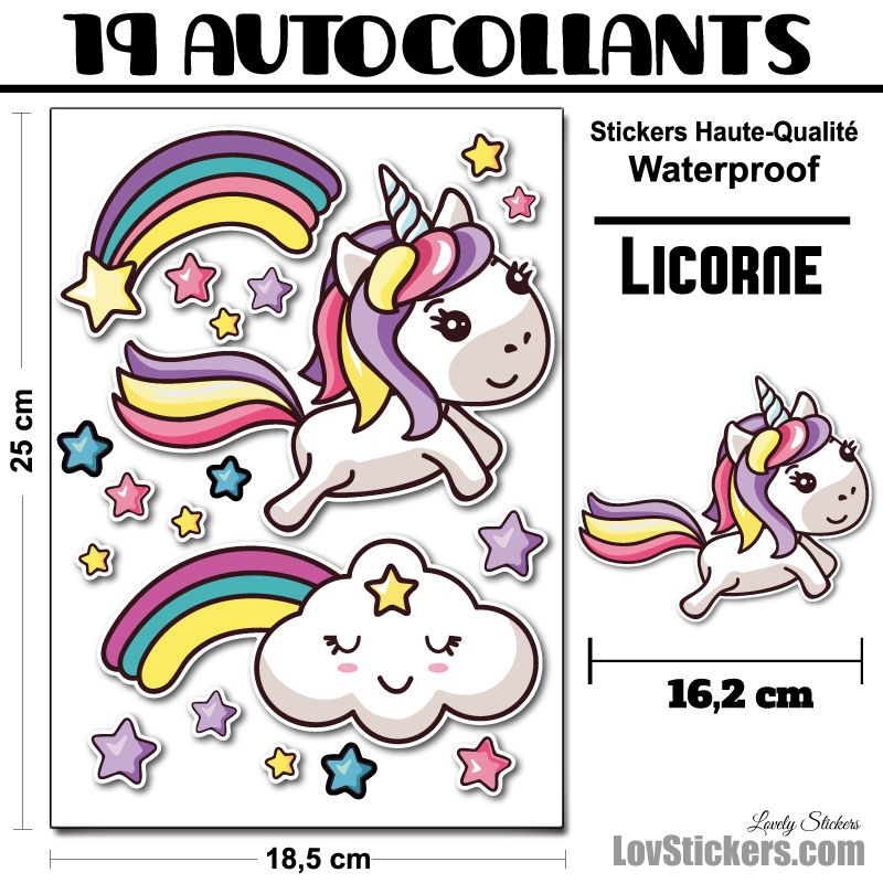 Autocollants Licorne Autocollants Licorne