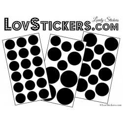 40 Stickers Ronds  - Autocollant Deco Ronds pleins