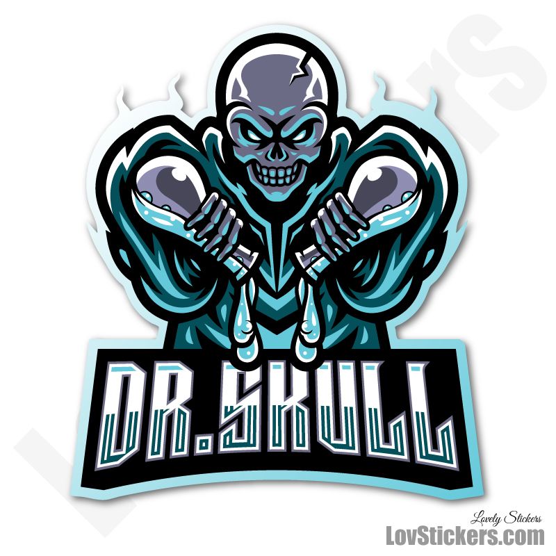 6 Stickers eSport Dr Skull 6 Stickers eSport Dr Skull