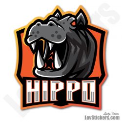 4 Stickers eSport Hippo