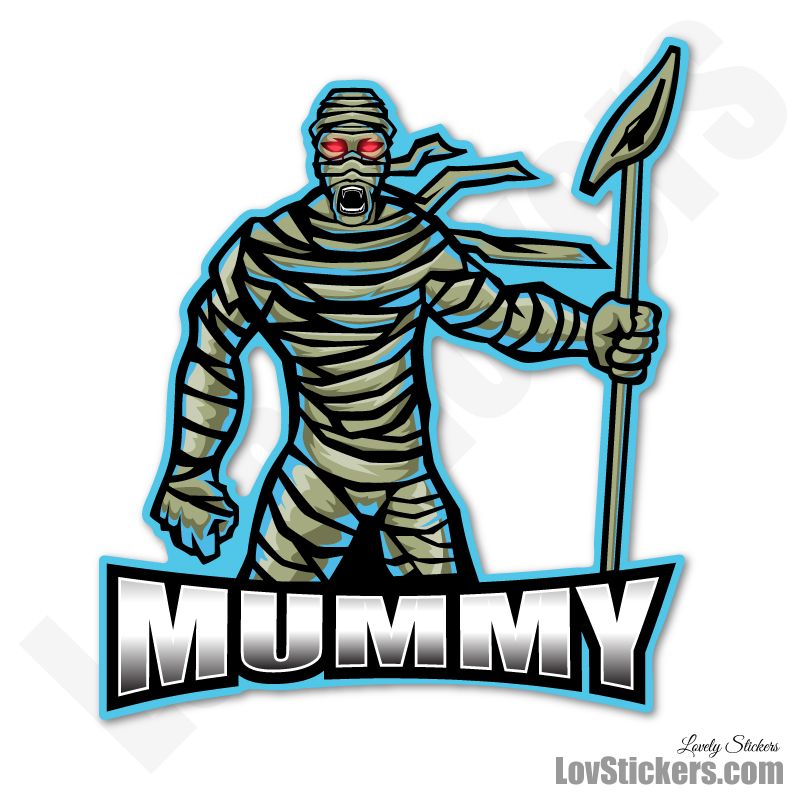4 Stickers eSport Momie avec Baton 4 Stickers eSport Momie avec Baton