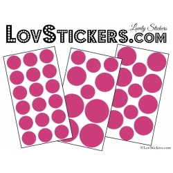 40 Stickers Ronds  - Autocollant Deco Ronds pleins