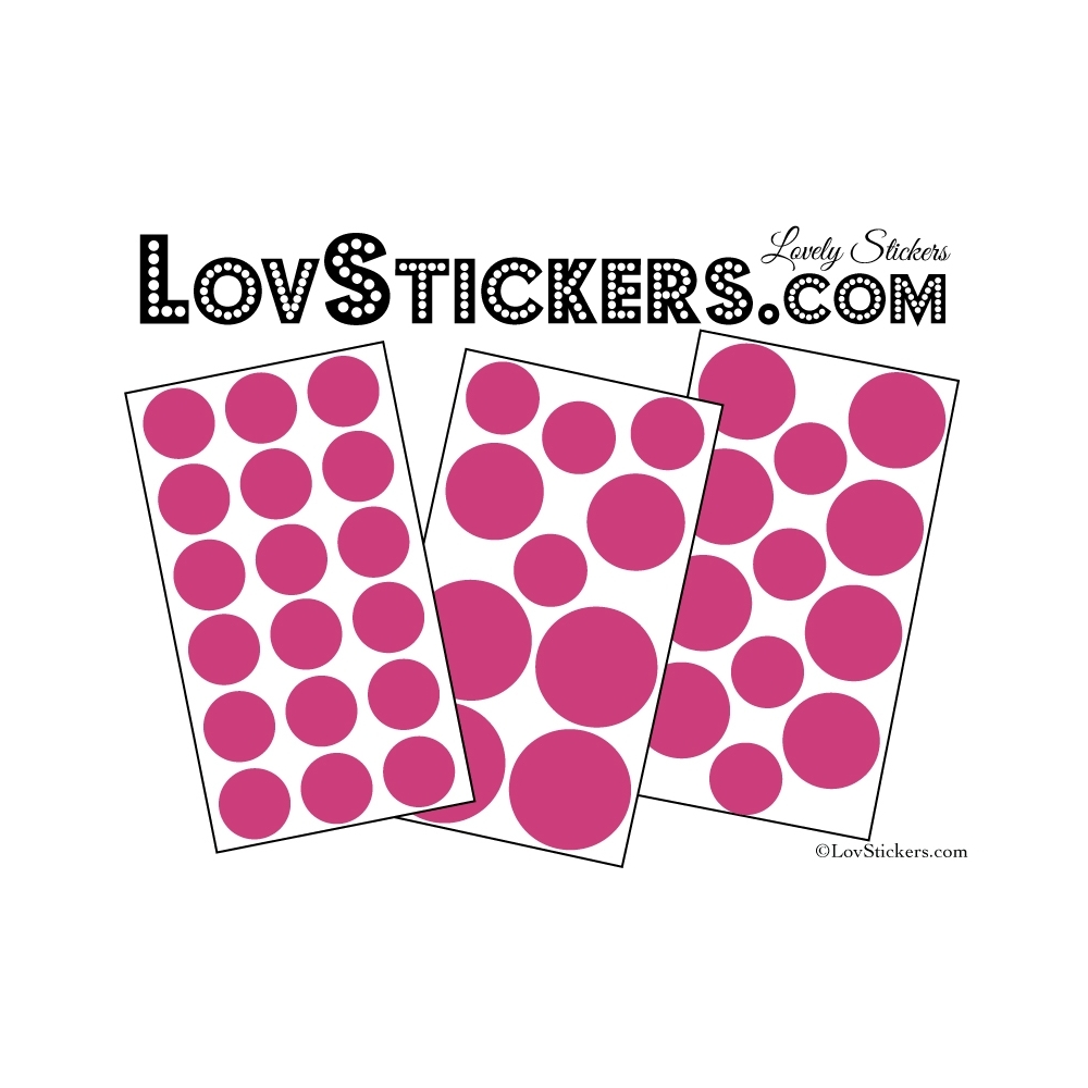 40 Stickers Ronds  - Autocollant Deco Ronds pleins