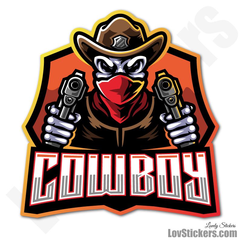 4 Stickers eSport Cow Boy 4 Stickers eSport Cow Boy