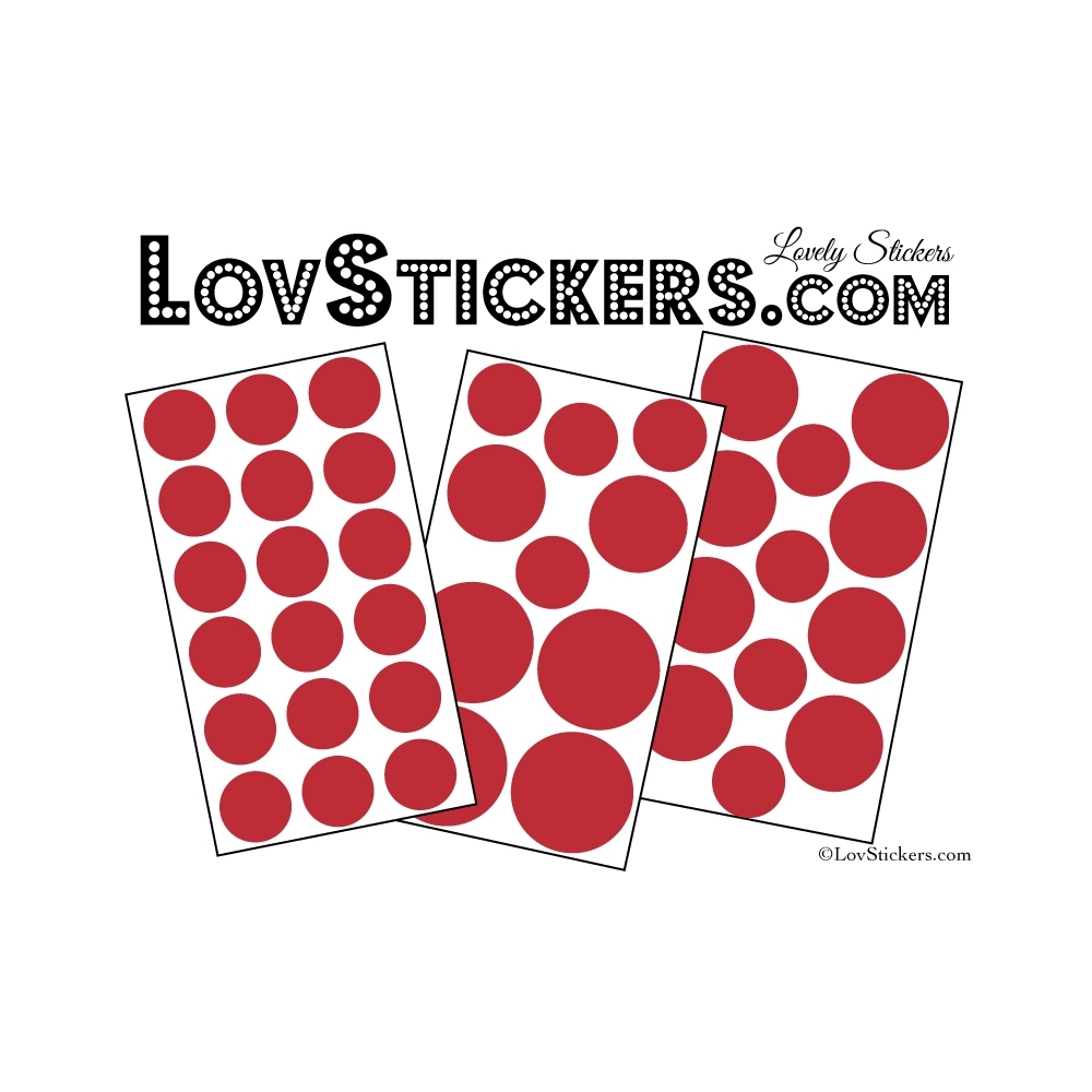 40 Stickers Ronds  - Autocollant Deco Ronds pleins