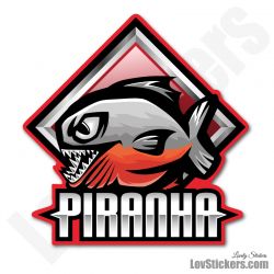 5 Stickers eSport Piranha