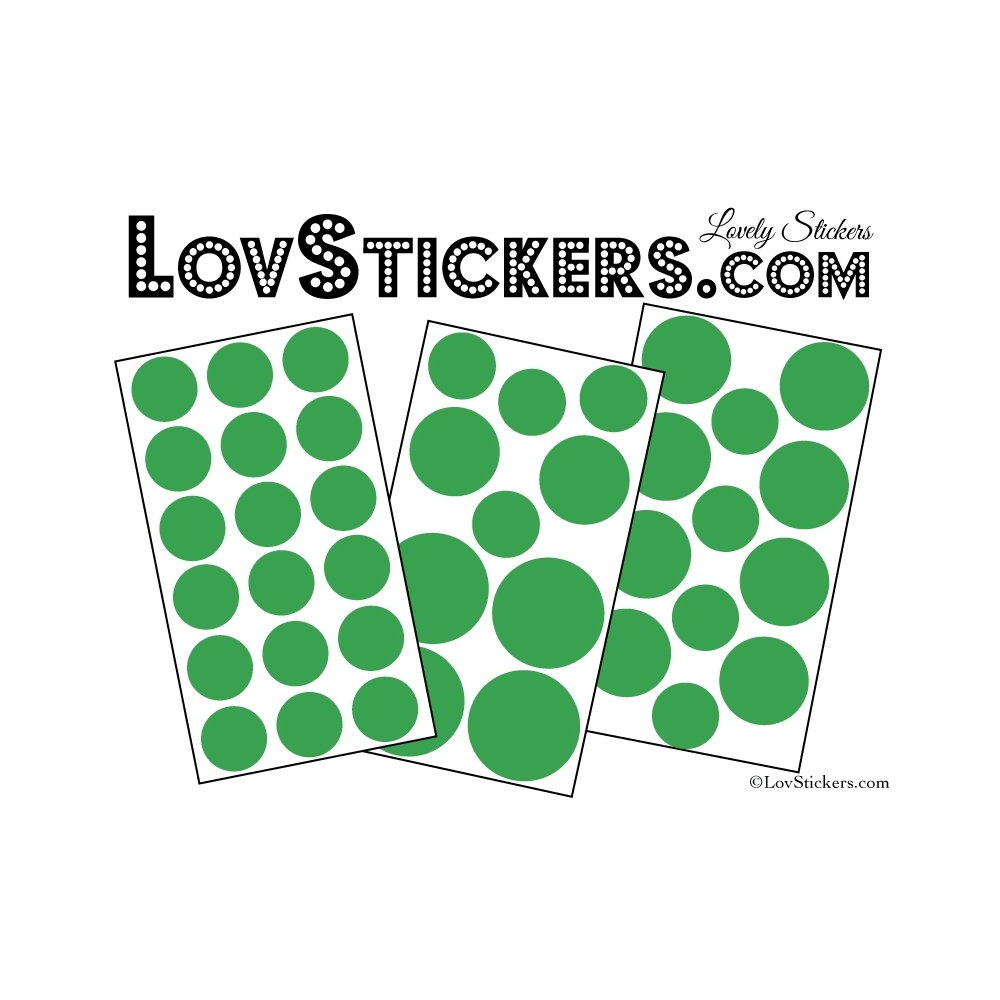 40 Stickers Ronds  - Autocollant Deco Ronds pleins