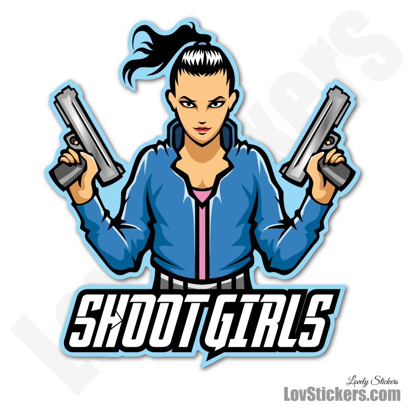 4 Stickers eSport Shoot Girls 4 Stickers eSport Shoot Girls