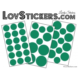 40 Stickers Ronds  - Autocollant Deco Ronds pleins