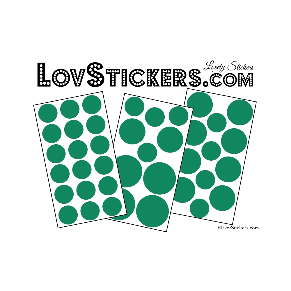 40 Stickers Ronds  - Autocollant Deco Ronds pleins