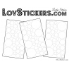 87 Stickers Ronds - Autocollant deco Ronds Pleins