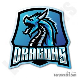 4 Stickers eSport Dragons