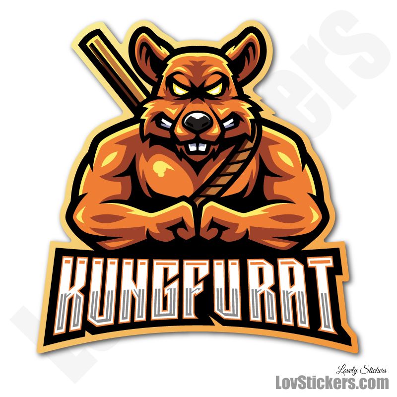 4 Stickers eSport Kung-Fu Rat 4 Stickers eSport Kung-Fu Rat