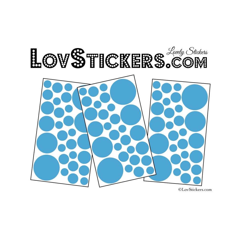 87 Stickers Ronds - Autocollant deco Ronds Pleins