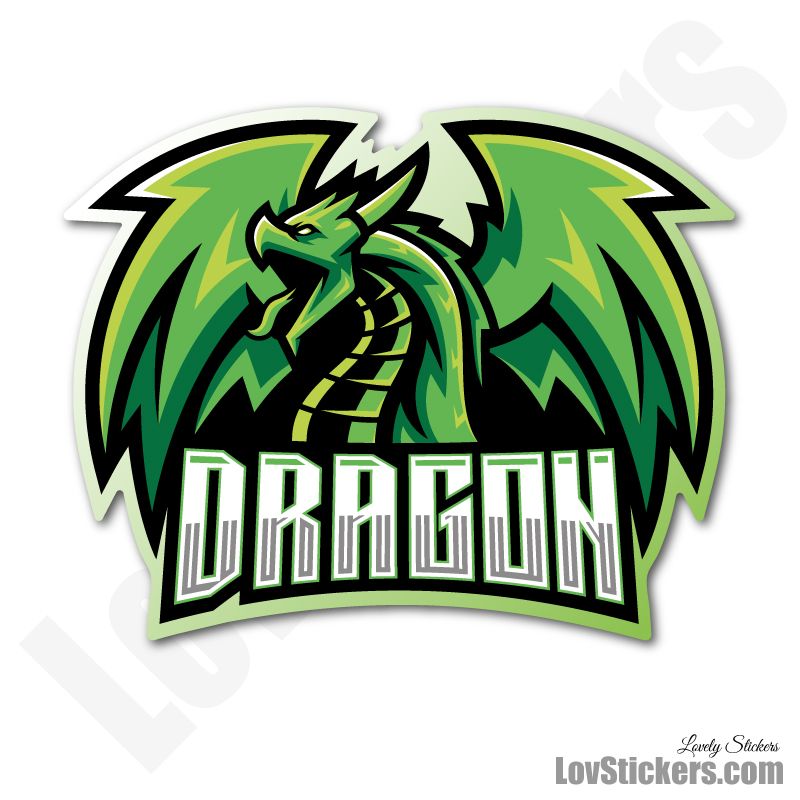 6 Stickers eSport Dragon Vert 6 Stickers eSport Dragon Vert