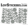 87 Stickers Ronds - Autocollant deco Ronds Pleins