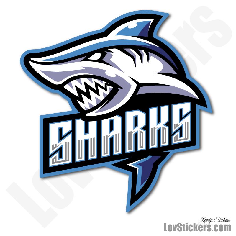 5 Stickers eSport Shark 5 Stickers eSport Shark