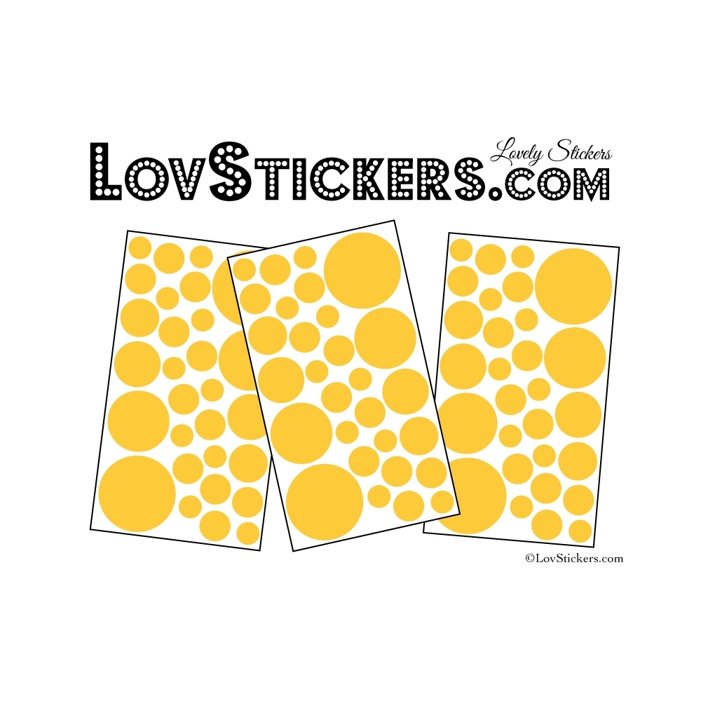 87 Stickers Ronds - Autocollant deco Ronds Pleins