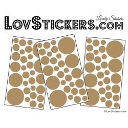 87 Stickers Ronds - Autocollant deco Ronds Pleins