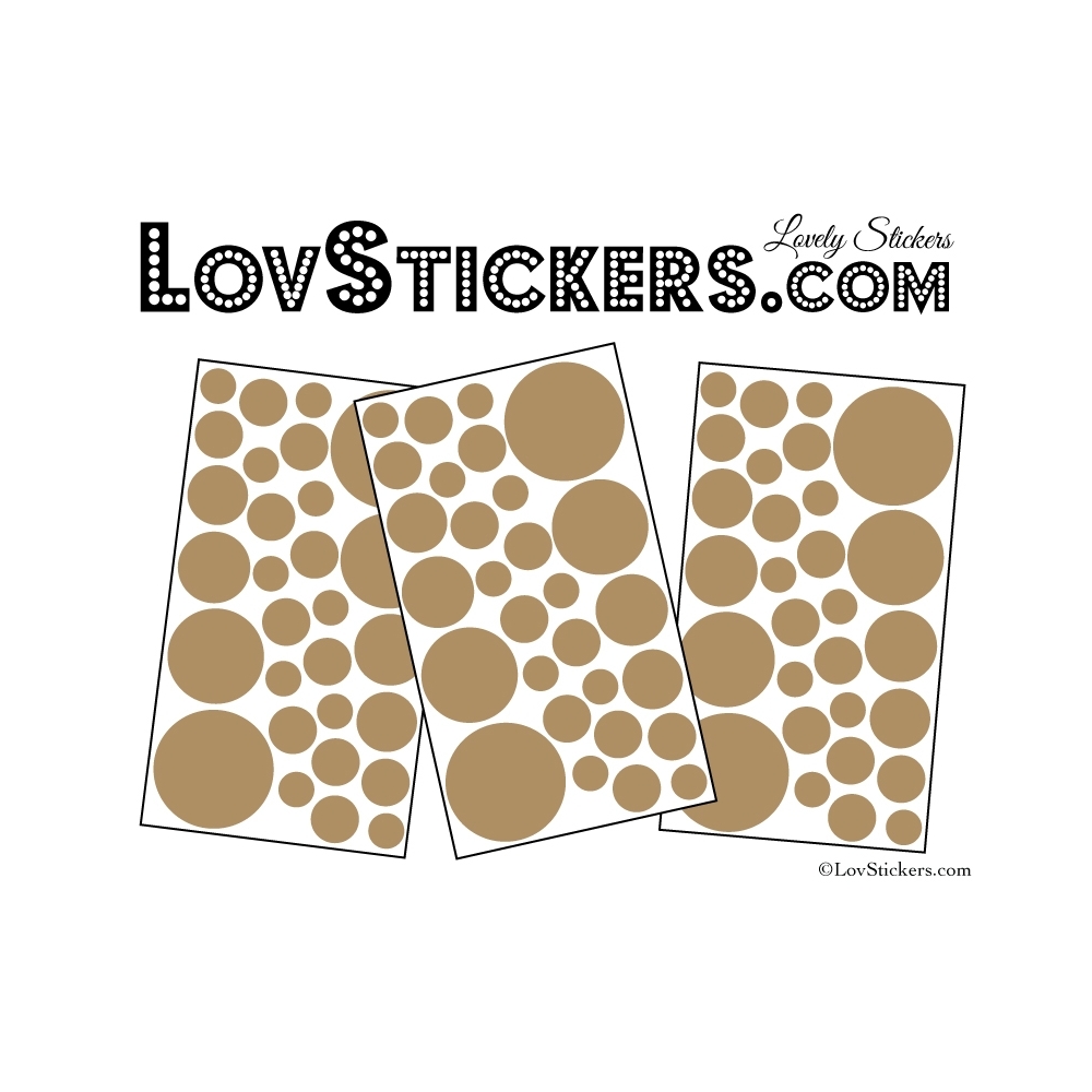 87 Stickers Ronds - Autocollant deco Ronds Pleins