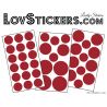 40 Stickers Ronds 3 à 5 cm