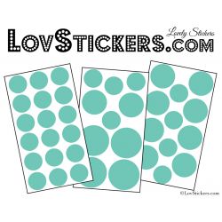 40 Stickers Ronds 3 à 5 cm