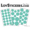 40 Stickers Ronds 3 à 5 cm