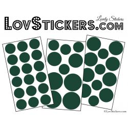 40 Stickers Ronds 3 à 5 cm