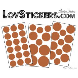 40 Stickers Ronds 3 à 5 cm