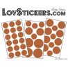 40 Stickers Ronds 3 à 5 cm