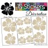 10 Stickers Hibiscus Mixte - Autocollant Décoration Intérieur