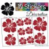 10 Stickers Hibiscus Mixte - Autocollant Décoration Intérieur