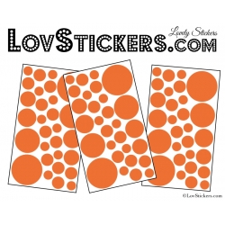 87 Stickers Ronds - Autocollant deco Ronds Pleins