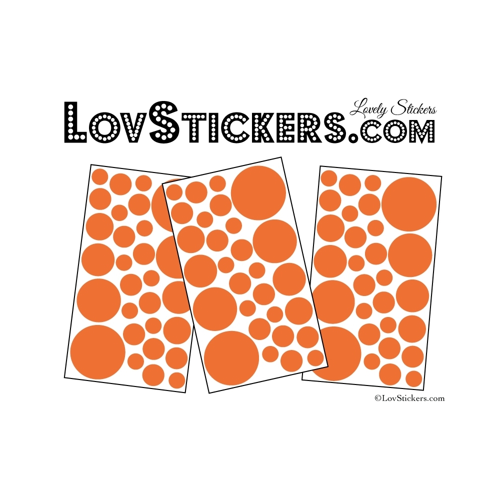 87 Stickers Ronds - Autocollant deco Ronds Pleins