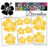 10 Stickers Hibiscus Mixte - Autocollant Décoration Intérieur