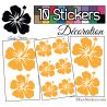 10 Stickers Hibiscus Mixte - Autocollant Décoration Intérieur