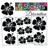10 Stickers Hibiscus Mixte - Autocollant Décoration Intérieur