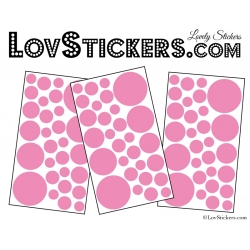 87 Stickers Ronds - Autocollant deco Ronds Pleins