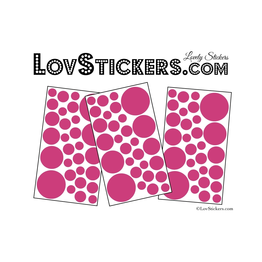 87 Stickers Ronds - Autocollant deco Ronds Pleins