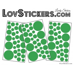 87 Stickers Ronds - Autocollant deco Ronds Pleins